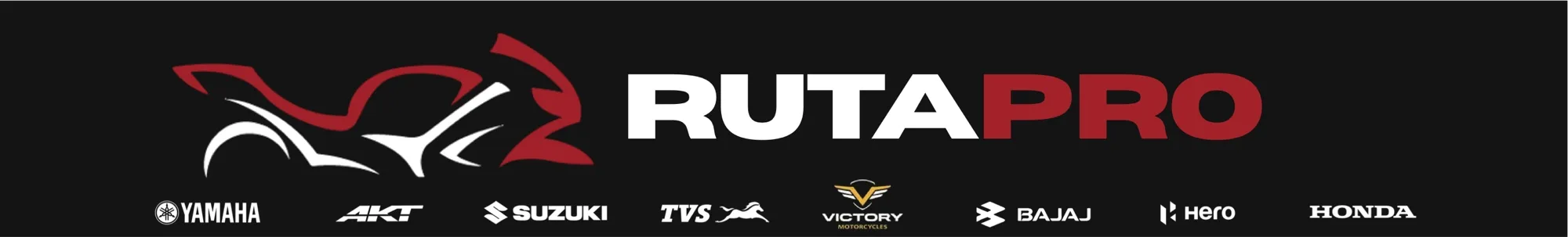 Marcas que maneja Ruta Pro Col: Yamaha, AKT, Suzuki, TVS, Victory, Bajaj, Hero y Honda